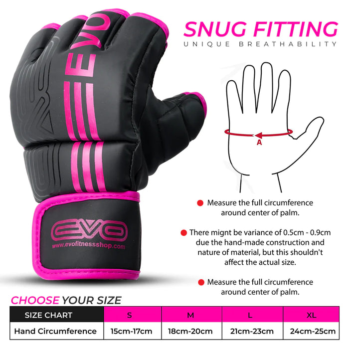 EVO FITNESS MMA Training Gloves PINK